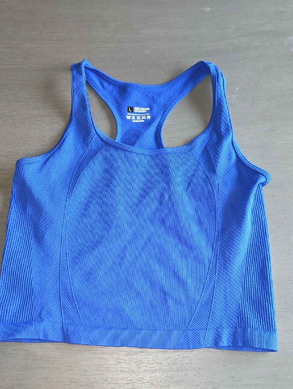 21 - SHEIN Royal Blue Ribbed Racerback Crop Top